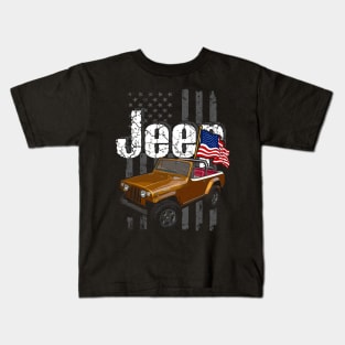 Jeep Jeepster Jeepcar JEEP Flag Kids T-Shirt